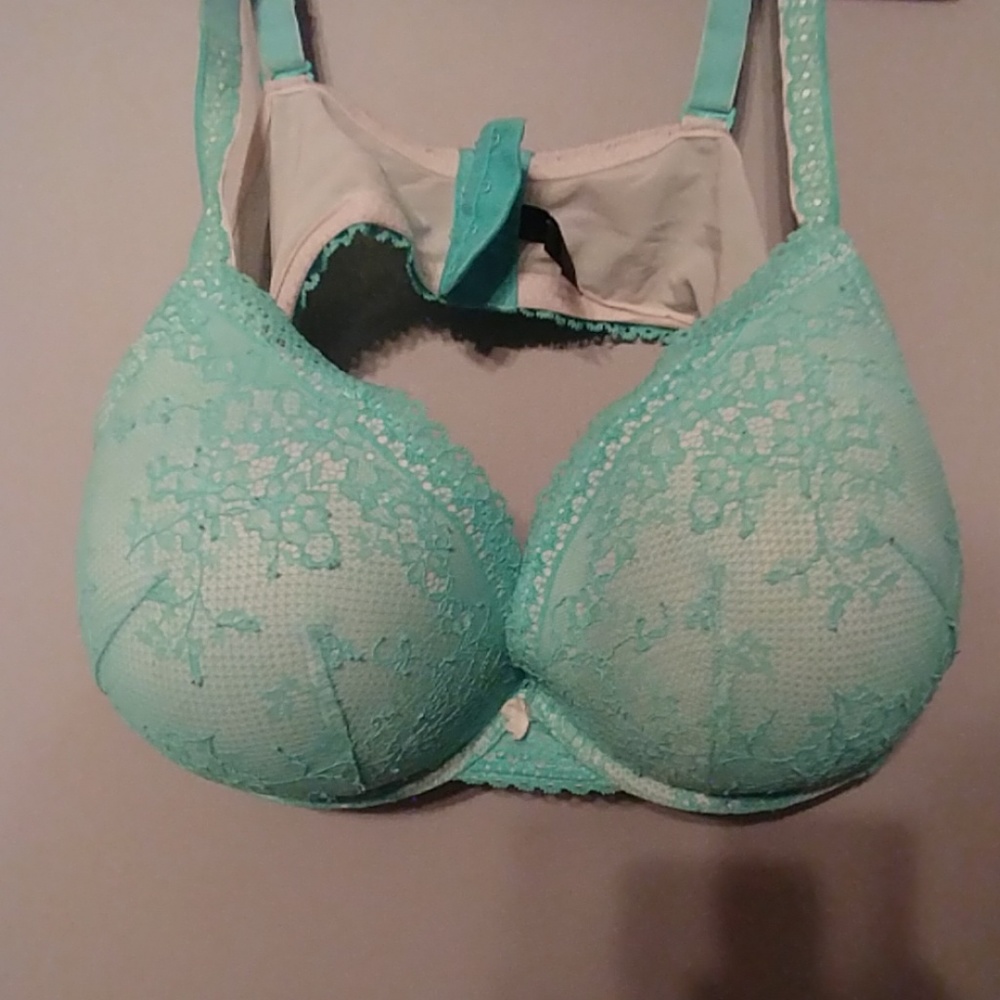 48c teal lace bra